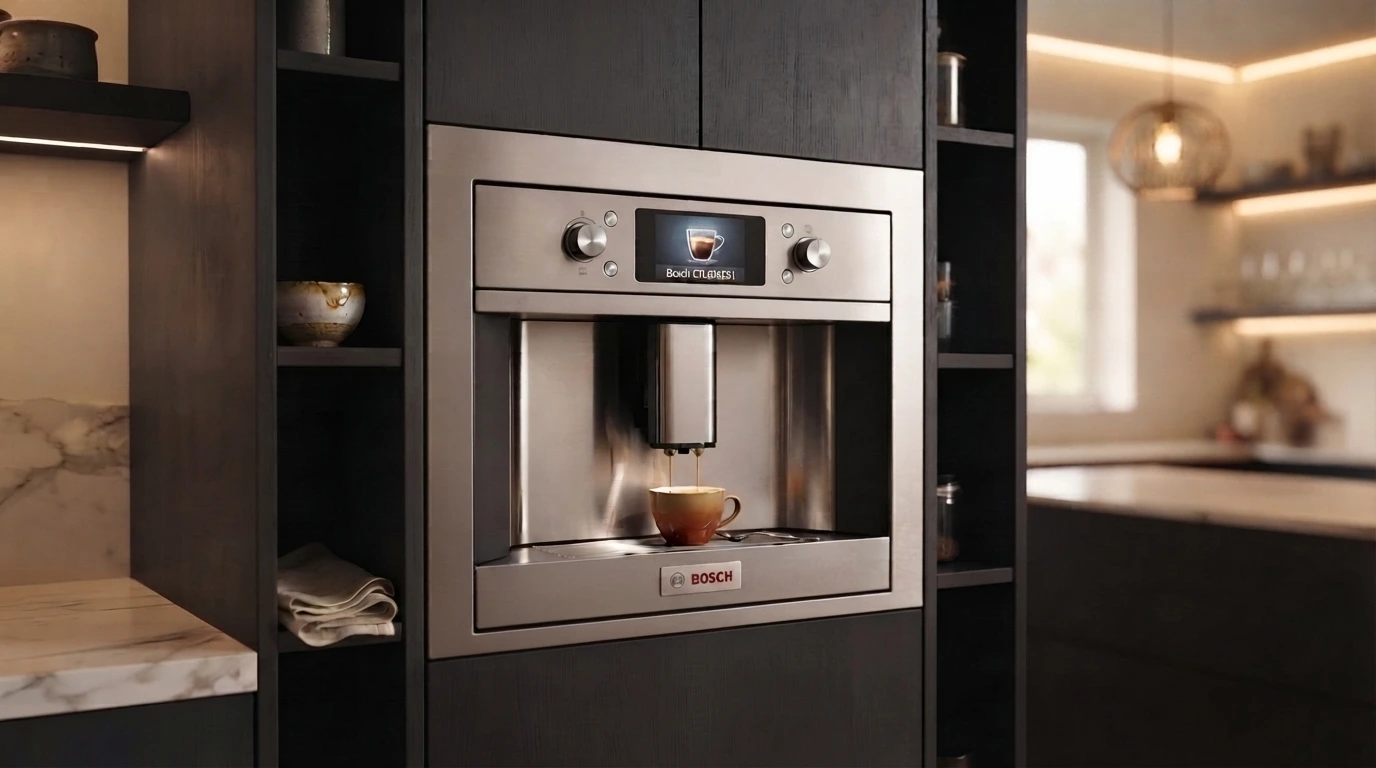اسپرسوساز توکار Bosch در آشپزخانه لوکس